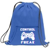 Control Freak Play Arcade Game Over Playing Games Gaming Win Cool Gift Sweatshirt Cinch Pack Bag