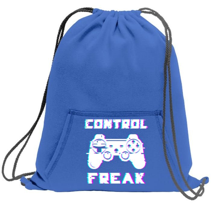 Control Freak Play Arcade Game Over Playing Games Gaming Win Cool Gift Sweatshirt Cinch Pack Bag