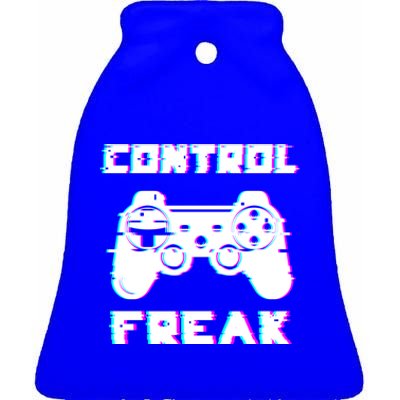 Control Freak Play Arcade Game Over Playing Games Gaming Win Cool Gift Ceramic Bell Ornament