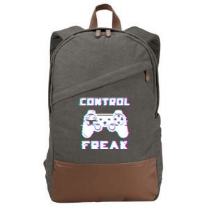 Control Freak Play Arcade Game Over Playing Games Gaming Win Cool Gift Cotton Canvas Backpack