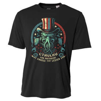 Cthulhu For President Election 2024 Cosmic Horror Cthulhu Cooling Performance Crew T-Shirt