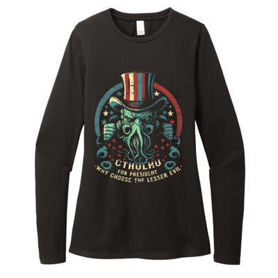 Cthulhu For President Election 2024 Cosmic Horror Cthulhu Womens CVC Long Sleeve Shirt