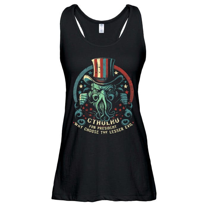 Cthulhu For President Election 2024 Cosmic Horror Cthulhu Ladies Essential Flowy Tank