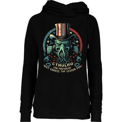 Cthulhu For President Election 2024 Cosmic Horror Cthulhu Womens Funnel Neck Pullover Hood