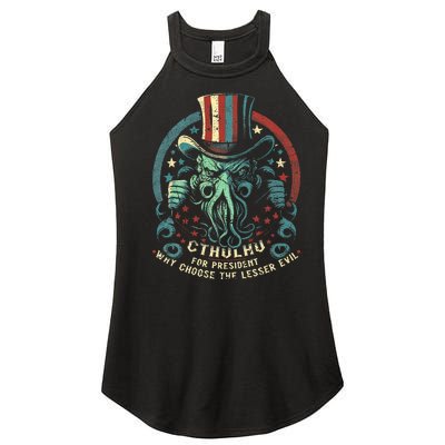 Cthulhu For President Election 2024 Cosmic Horror Cthulhu Women's Perfect Tri Rocker Tank