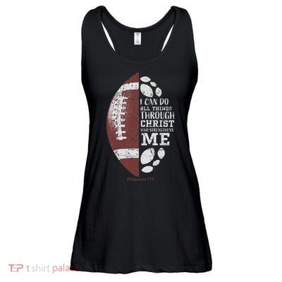 Christian Football Philippians 413 Religious Verse Faith Ladies Essential Flowy Tank