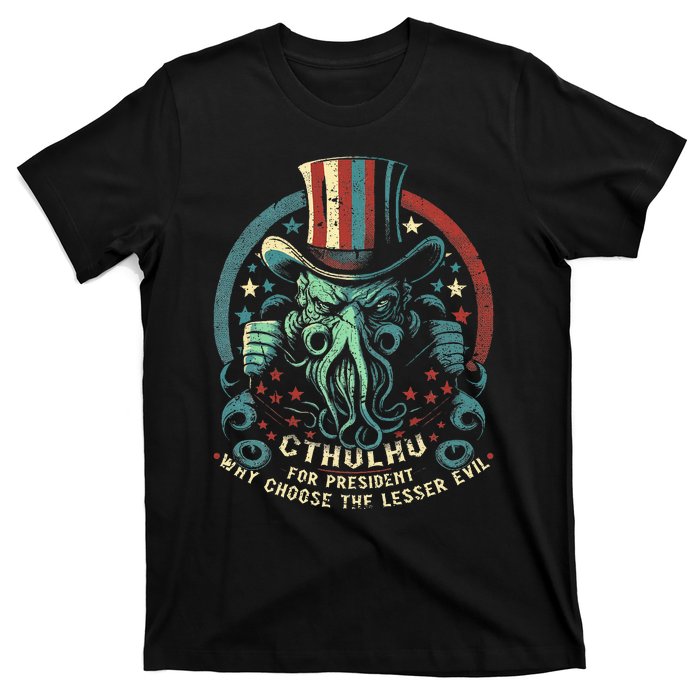 Cthulhu For President Election 2024 Cosmic Horror T-Shirt