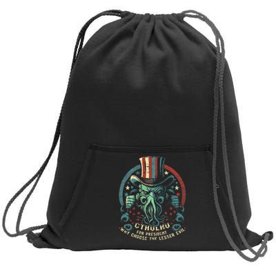 Cthulhu For President Election 2024 Cosmic Horror Sweatshirt Cinch Pack Bag