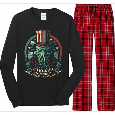 Cthulhu For President Election 2024 Cosmic Horror Long Sleeve Pajama Set