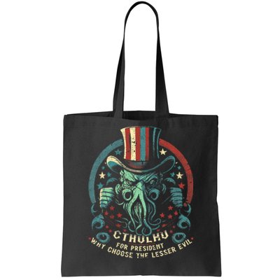 Cthulhu For President Election 2024 Cosmic Horror Tote Bag