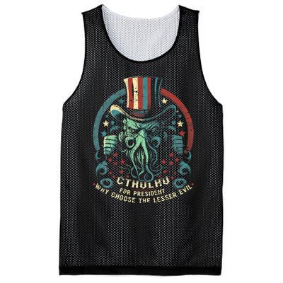 Cthulhu For President Election 2024 Cosmic Horror Mesh Reversible Basketball Jersey Tank