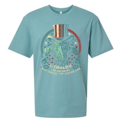 Cthulhu For President Election 2024 Cosmic Horror Sueded Cloud Jersey T-Shirt