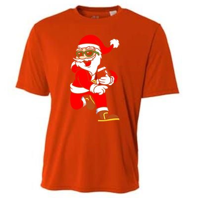 Chistmas Football Player Coach Touchdown Reindeer Xmas Gift Cooling Performance Crew T-Shirt