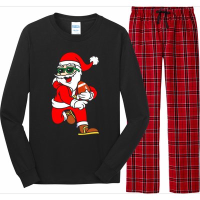 Chistmas Football Player Coach Touchdown Reindeer Xmas Gift Long Sleeve Pajama Set