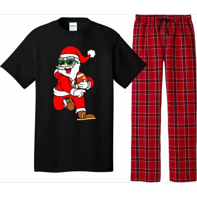 Chistmas Football Player Coach Touchdown Reindeer Xmas Gift Pajama Set