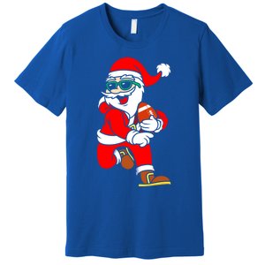 Chistmas Football Player Coach Touchdown Reindeer Xmas Gift Premium T-Shirt