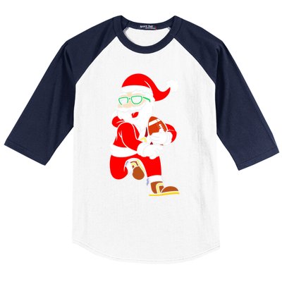 Chistmas Football Player Coach Touchdown Reindeer Xmas Gift Baseball Sleeve Shirt