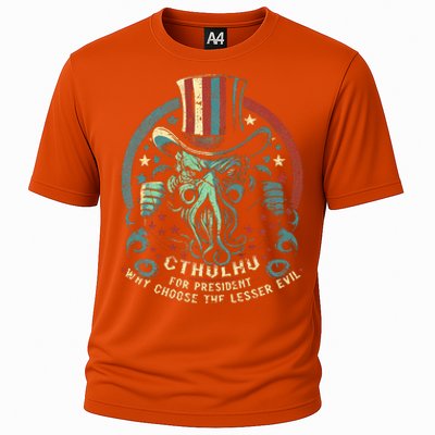 Cthulhu For President Election 2024 Cosmic Horror Cthulhu Cooling Performance Crew T-Shirt