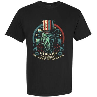 Cthulhu For President Election 2024 Cosmic Horror Cthulhu Garment-Dyed Heavyweight T-Shirt