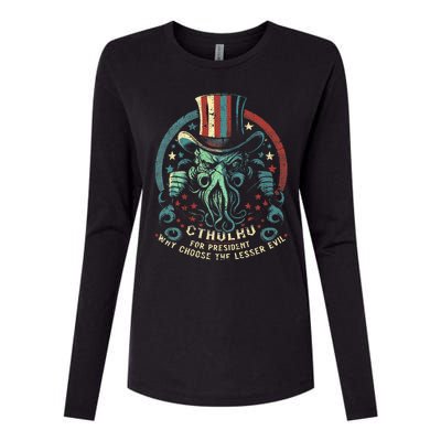 Cthulhu For President Election 2024 Cosmic Horror Cthulhu Womens Cotton Relaxed Long Sleeve T-Shirt