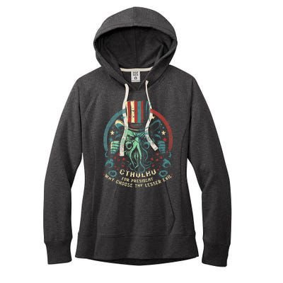 Cthulhu For President Election 2024 Cosmic Horror Cthulhu Women's Fleece Hoodie