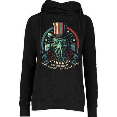 Cthulhu For President Election 2024 Cosmic Horror Cthulhu Womens Funnel Neck Pullover Hood