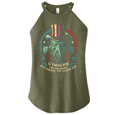 Cthulhu For President Election 2024 Cosmic Horror Cthulhu Women's Perfect Tri Rocker Tank