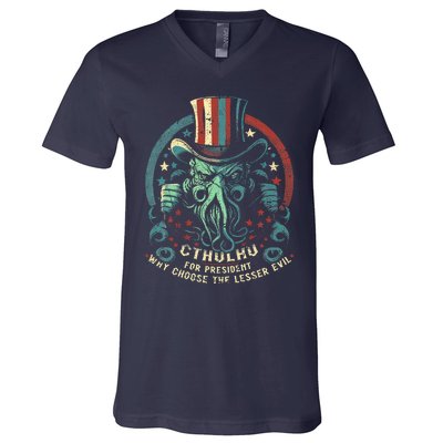 Cthulhu For President Election 2024 Cosmic Horror Cthulhu V-Neck T-Shirt