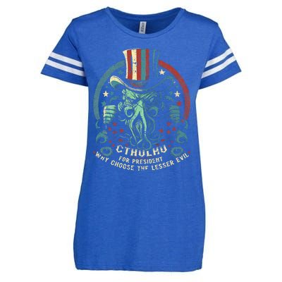 Cthulhu For President Election 2024 Cosmic Horror Cthulhu Enza Ladies Jersey Football T-Shirt