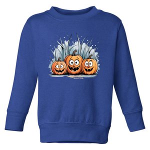 Cute Funny Pumpkin For Halloween And Thanksgiving Toddler Sweatshirt