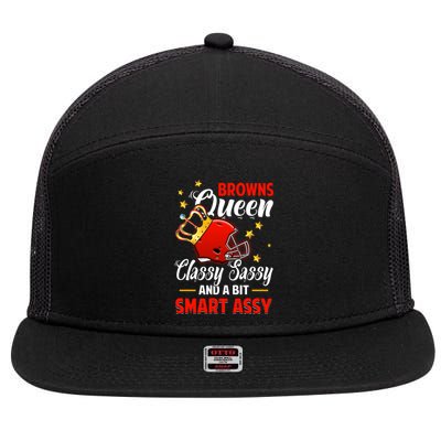 Cleveland Football Queen Classy Sassy And A Bit Smart Assy 7 Panel Mesh Trucker Snapback Hat