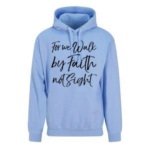 Christian Faith Quote Gift For We Walk By Faith Not Sight Great Gift Unisex Surf Hoodie