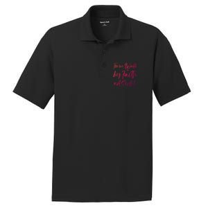 Christian Faith Quote Gift For We Walk By Faith Not Sight Great Gift PosiCharge RacerMesh Polo