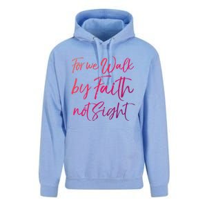 Christian Faith Quote Gift For We Walk By Faith Not Sight Great Gift Unisex Surf Hoodie