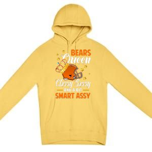 Chicago Football Queen Classy Sassy And A Bit Smart Assy Premium Pullover Hoodie