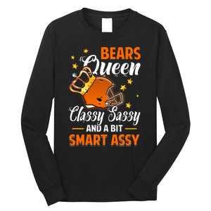 Chicago Football Queen Classy Sassy And A Bit Smart Assy Long Sleeve Shirt