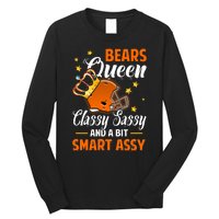 Chicago Football Queen Classy Sassy And A Bit Smart Assy Long Sleeve Shirt