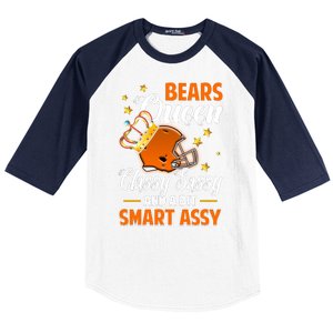 Chicago Football Queen Classy Sassy And A Bit Smart Assy Baseball Sleeve Shirt