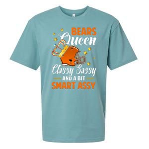 Chicago Football Queen Classy Sassy And A Bit Smart Assy Sueded Cloud Jersey T-Shirt