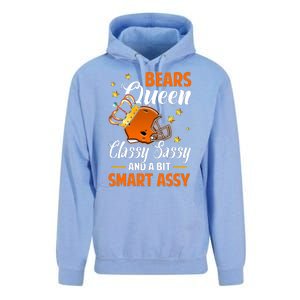 Chicago Football Queen Classy Sassy And A Bit Smart Assy Unisex Surf Hoodie