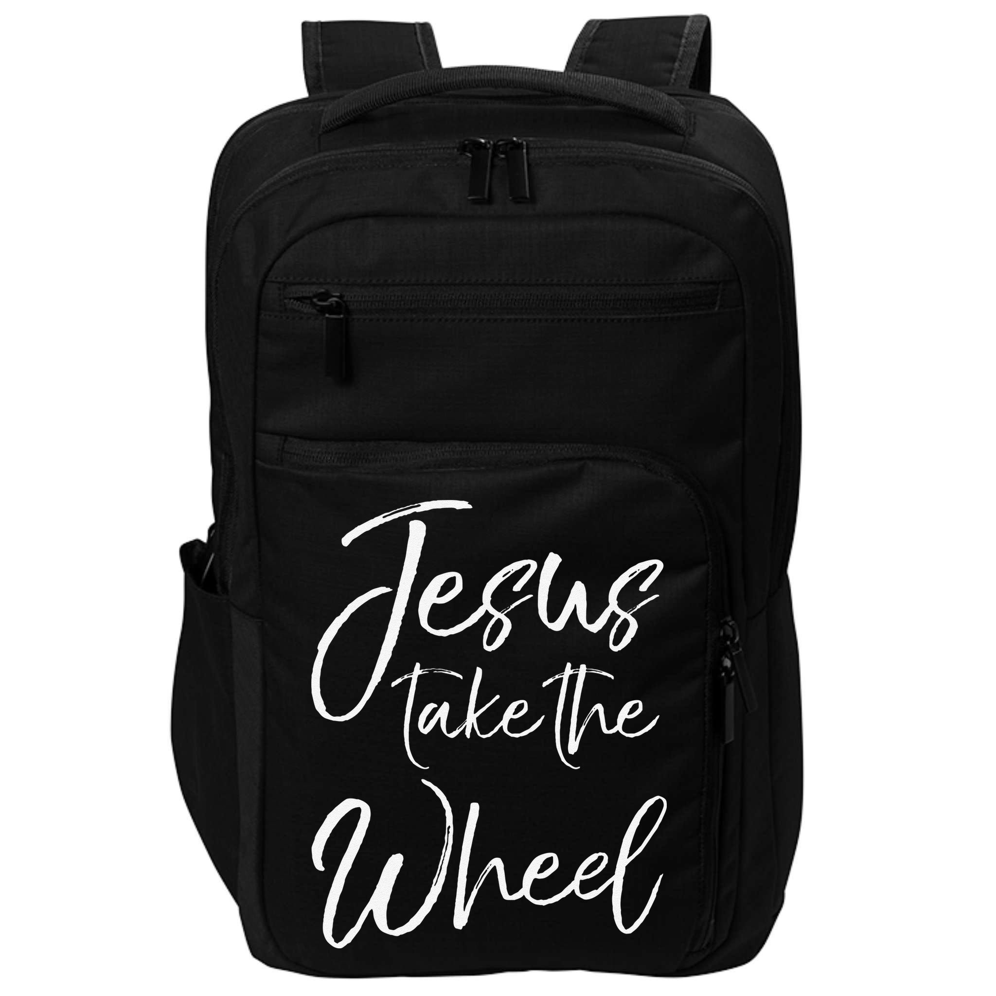 Christian Faith Quote For Cute Jesus Take The Wheel Impact Tech Backpack