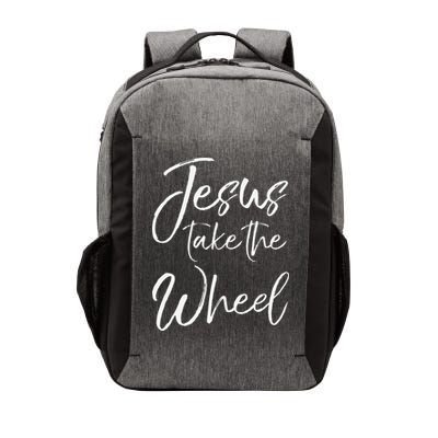 Christian Faith Quote For Cute Jesus Take The Wheel Vector Backpack