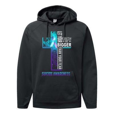 Christian Faith Quote For Mental Health Suicide Prevention Performance Fleece Hoodie