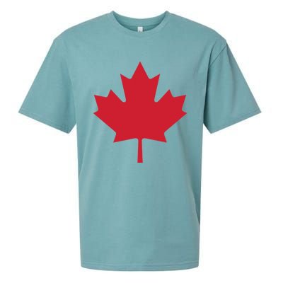 Canadian Flag Red Maple Leaf Canada Day Sueded Cloud Jersey T-Shirt