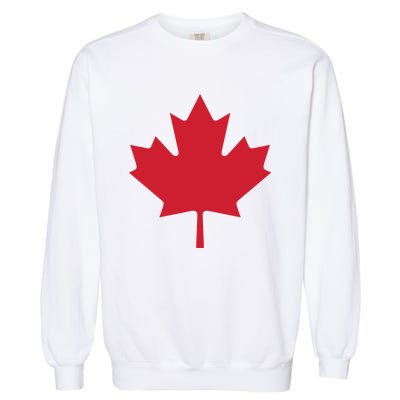 Canadian Flag Red Maple Leaf Canada Day Garment-Dyed Sweatshirt