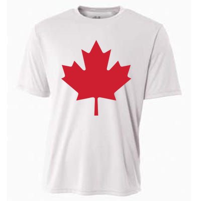 Canadian Flag Red Maple Leaf Canada Day Cooling Performance Crew T-Shirt