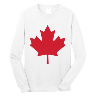 Canadian Flag Red Maple Leaf Canada Day Long Sleeve Shirt