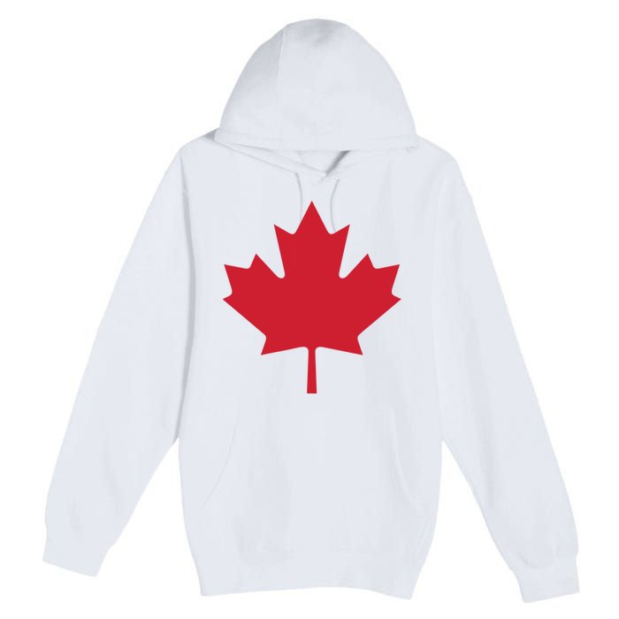 Canadian Flag Red Maple Leaf Canada Day Premium Pullover Hoodie