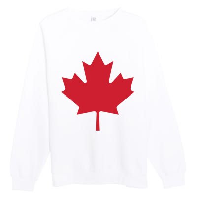 Canadian Flag Red Maple Leaf Canada Day Premium Crewneck Sweatshirt