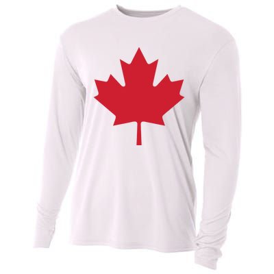 Canadian Flag Red Maple Leaf Canada Day Cooling Performance Long Sleeve Crew